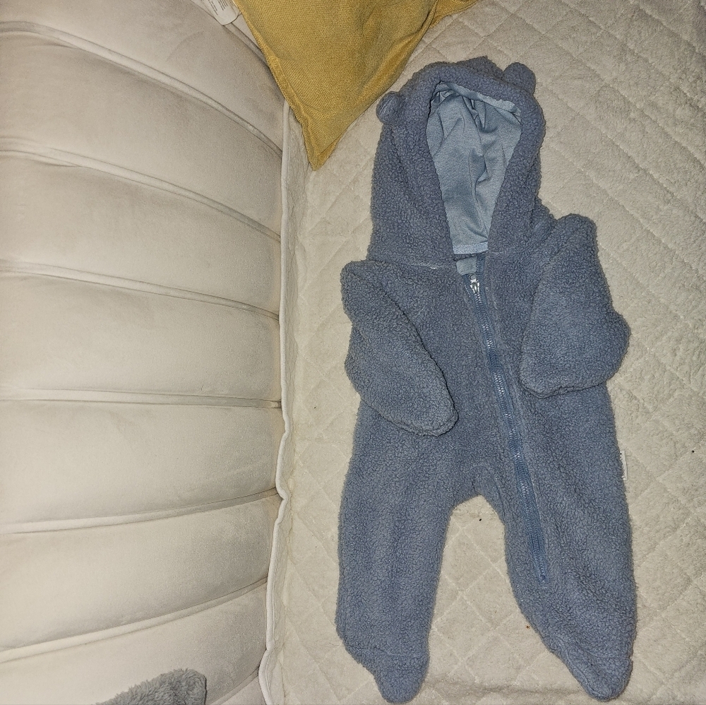Cozy Blue Fleece Baby Footie
